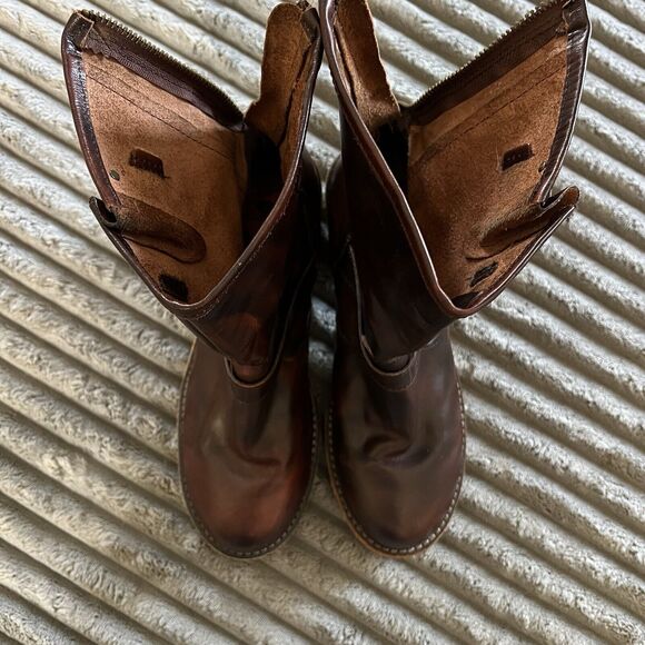 ROCKETDOG Leather Retro Style Ankle Boots With Buckles Brown Women US 9 M - Picture 15 of 16